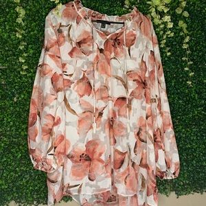 Dennis Basso Floral Blouse 22W